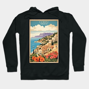 Corfu Greece Vintage Tourism Travel Hoodie